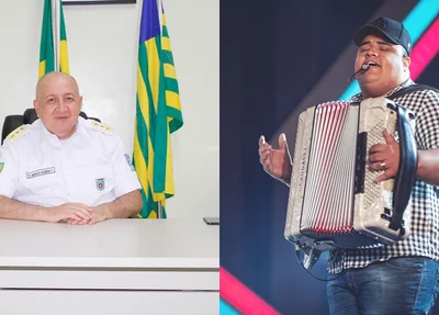 Tenente-coronel Marcos Rogério e Tarcísio do Arcodeon