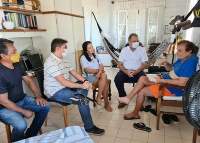 Visita de Florentino Neto ao prefeito Mão Santa