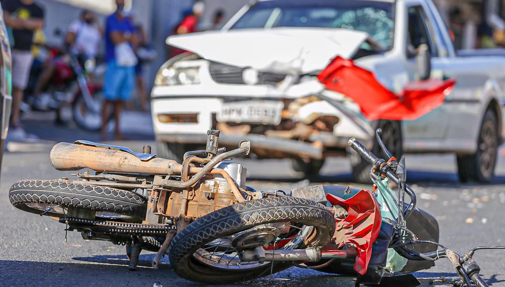 Acidente na avenida principal do Alto da Ressurreição, zona sudeste de Teresina