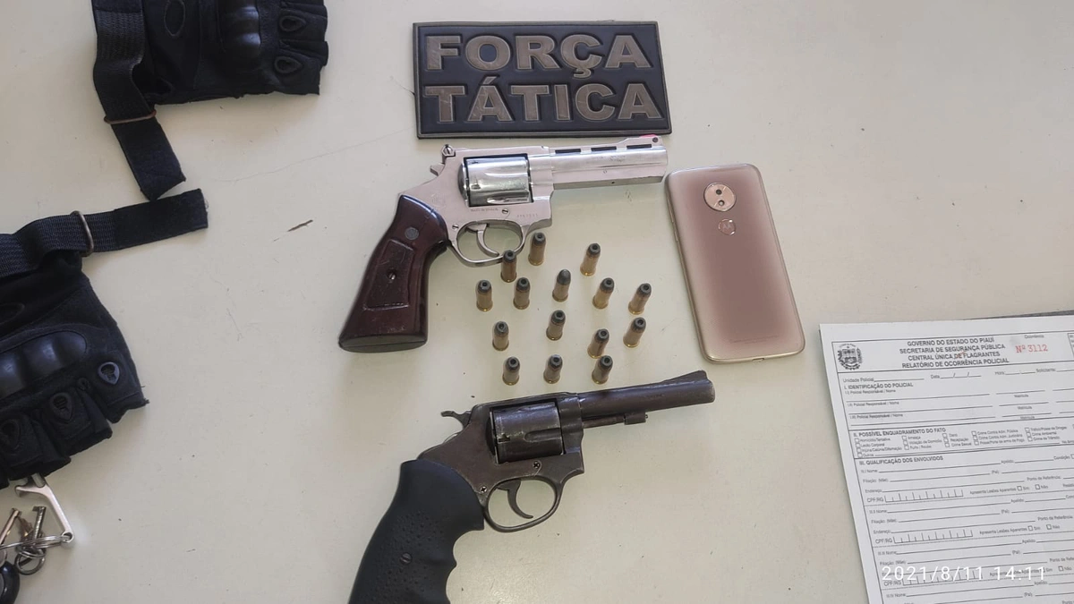 Armas apreendidas pela PM