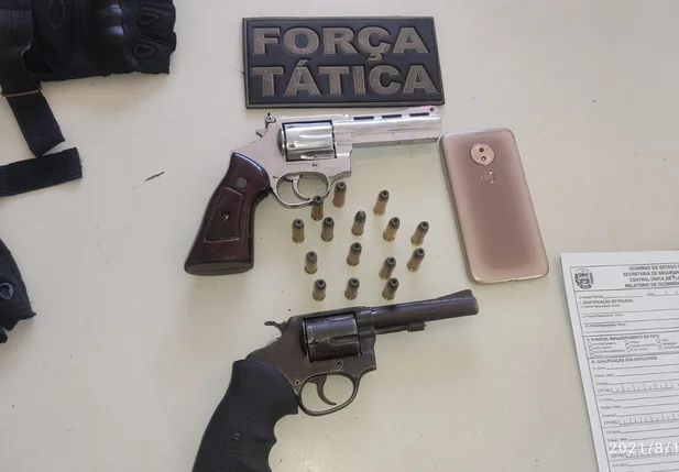 Armas apreendidas pela PM