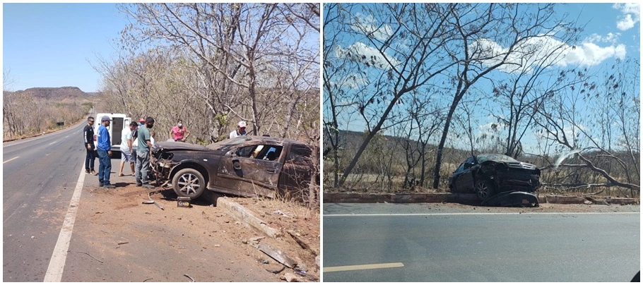 Carro envolvido no acidente