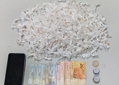 Droga apreendida pela PM