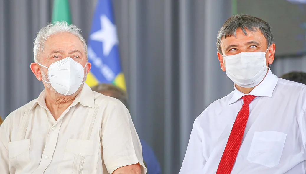 Ex-presidente Lula em Teresina acompanhado do governador Wellington Dias