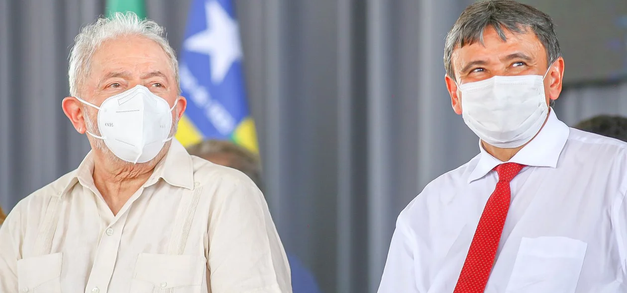 Ex-presidente Lula em Teresina acompanhado do governador Wellington Dias