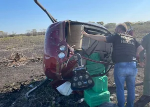Helicóptero que caiu no Mato Grosso