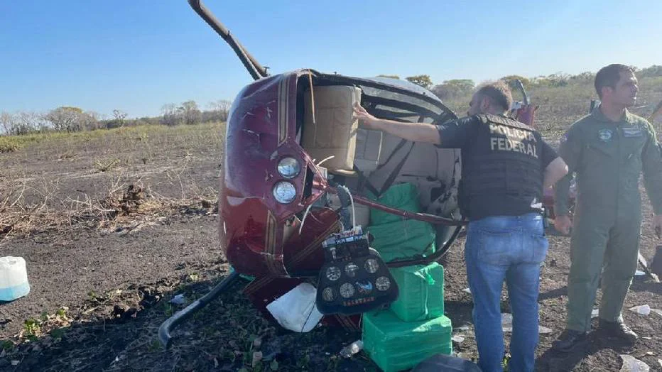 Helicóptero que caiu no Mato Grosso