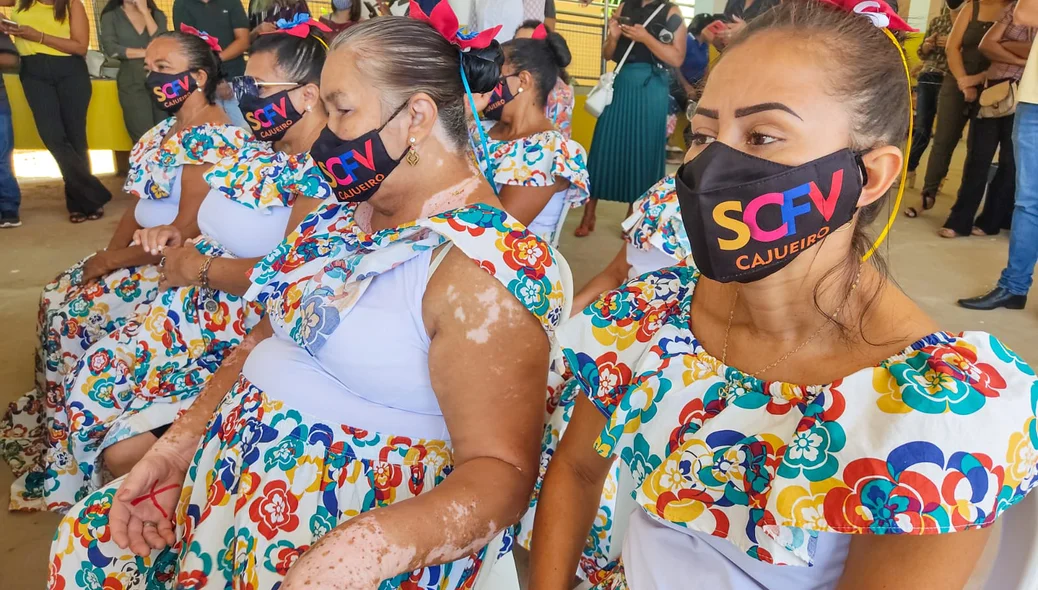 Idosos presentes no evento
