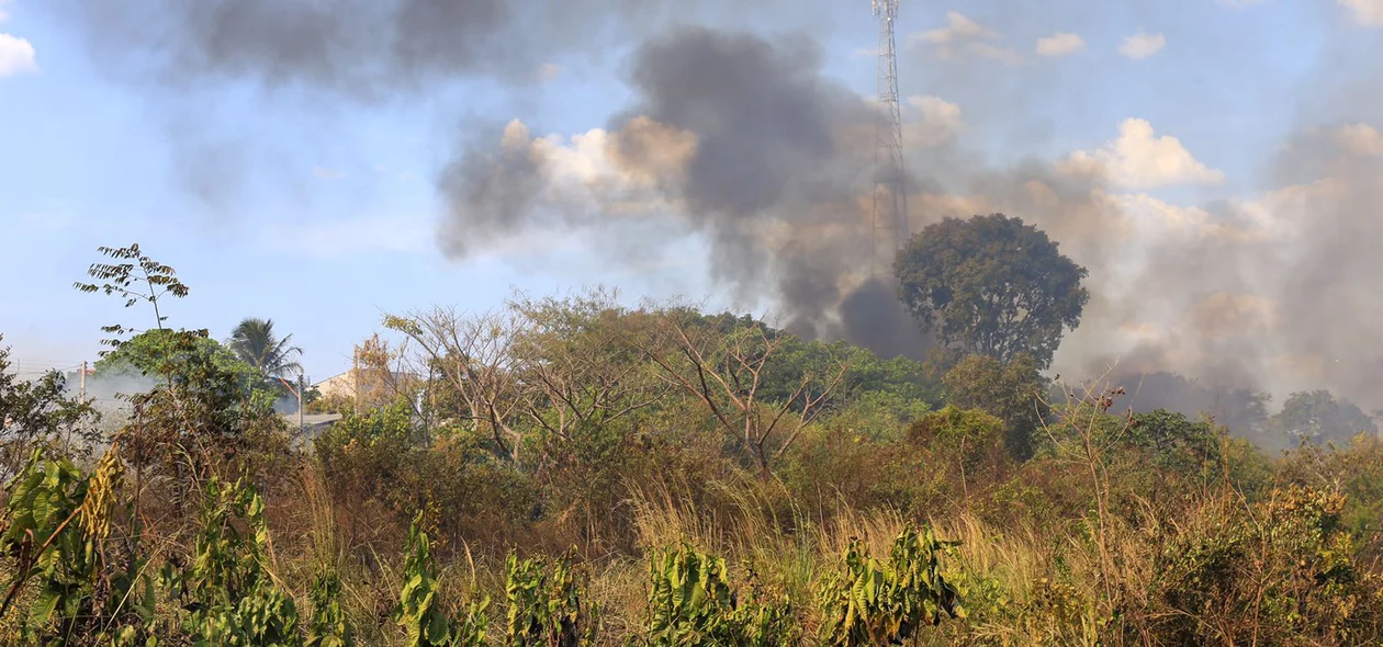 Incêndio no loteamento Orgmar Monteiro, zona Leste de Teresina