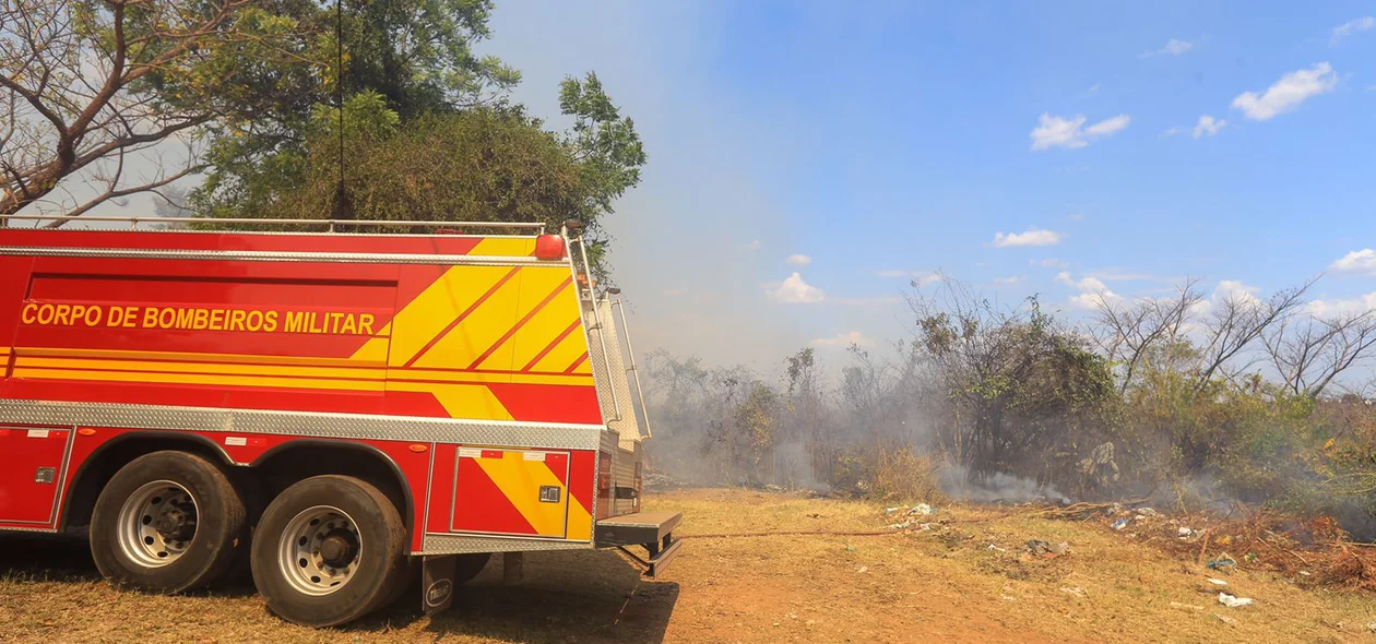 Incêndio no loteamento Orgmar Monteiro