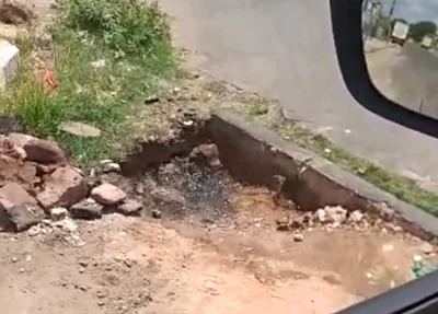 Local onde ocorre o vazamento