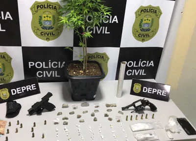 Material apreendido pela DEPRE na manhã desta quarta-feira em Teresina