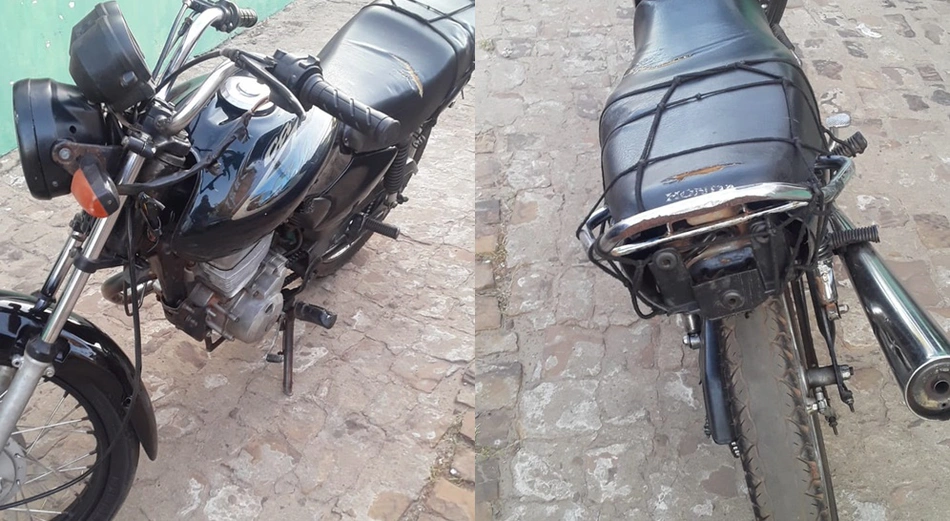 Motocicleta apreendida pela PM