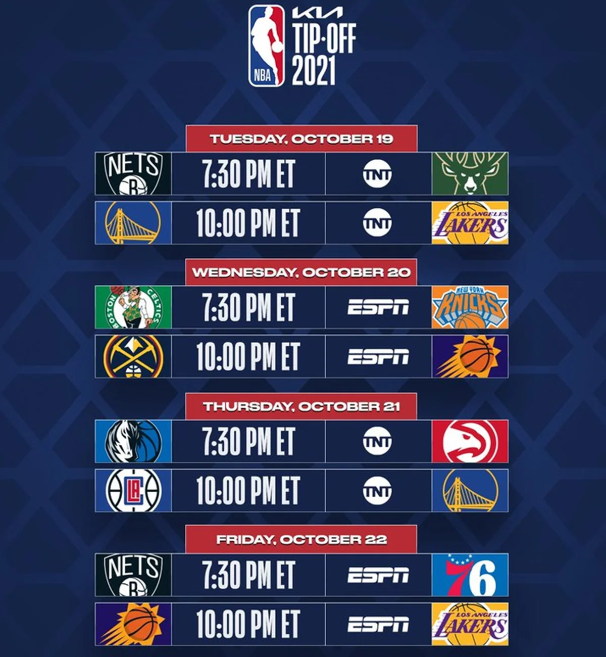 Confira os jogos da NBA 2021/22 com transmissão na TV aberta pela