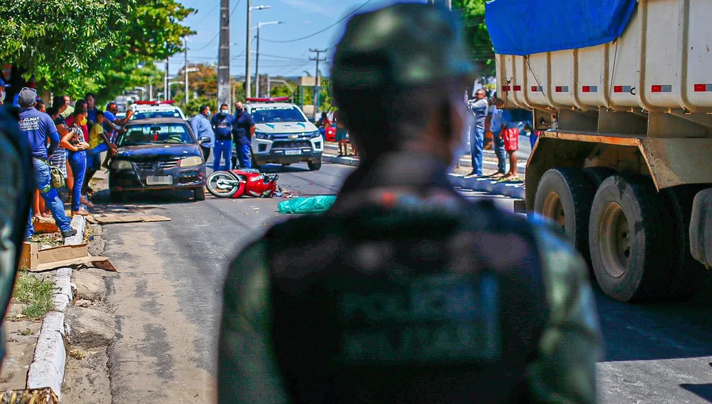 Polícia Militar foi acionada e isolou o local do acidente