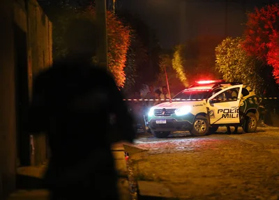 Polícia Militar no local