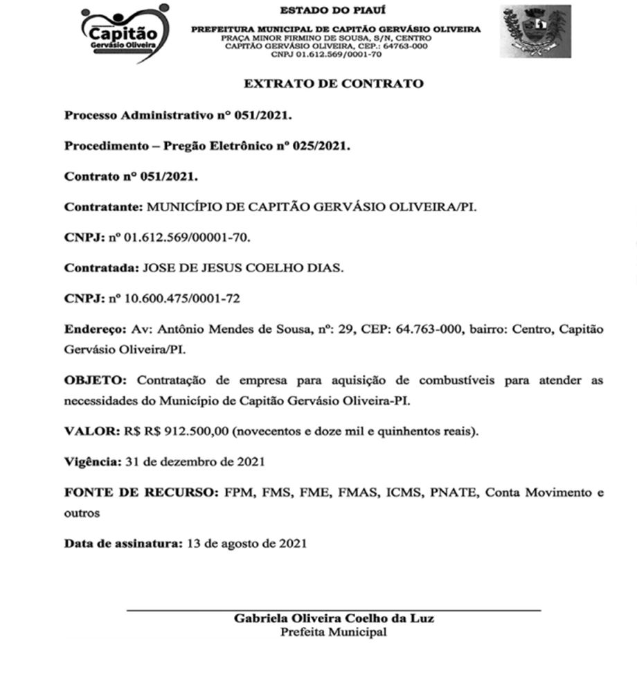 Prefeita Gabriela Coelho gasta R$ 912 mil com combustíveis