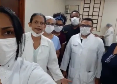 Profissionais da FMS em apoio ao colega de trabalho