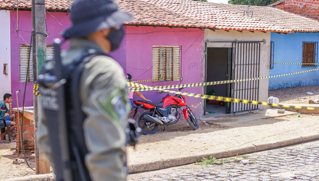 Residência onde a vítima sofreu os disparos de arma de fogo