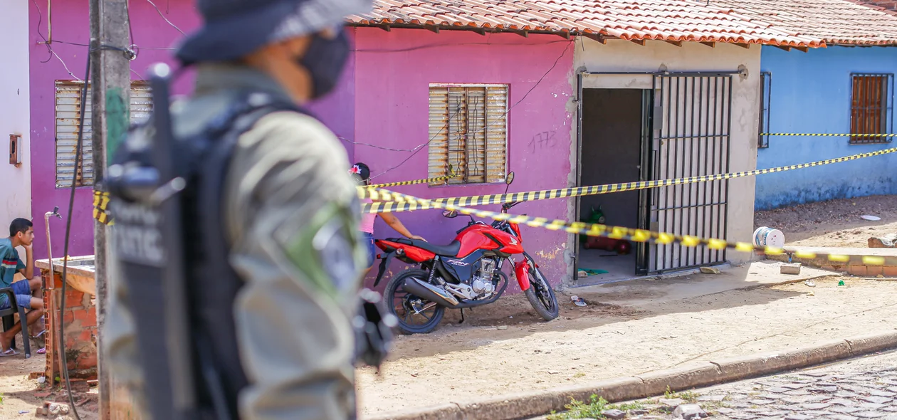 Residência onde a vítima sofreu os disparos de arma de fogo