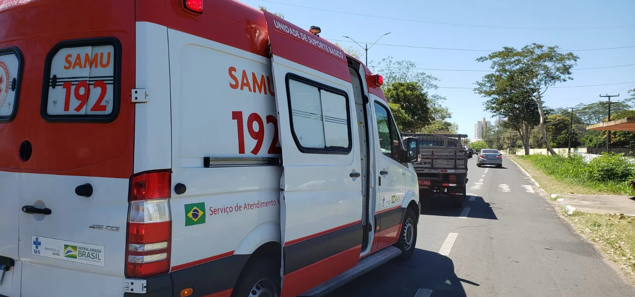 Samu realizou o atendimento ao motociclista