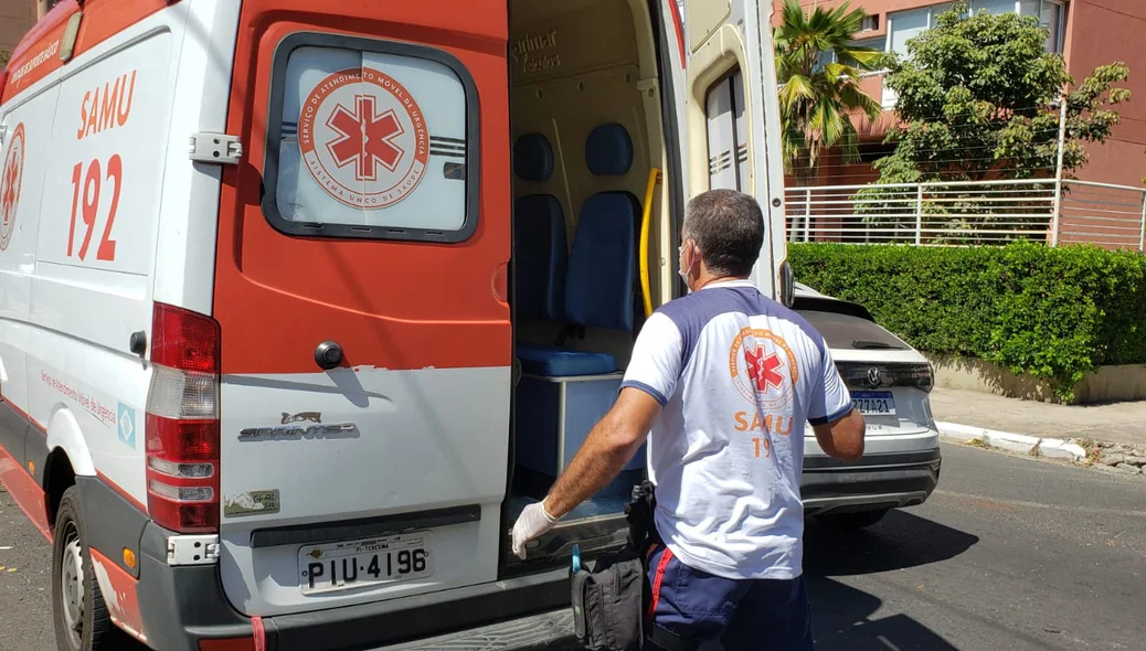 Samu socorreu a vítima do acidente