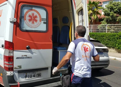 Samu socorreu a vítima do acidente