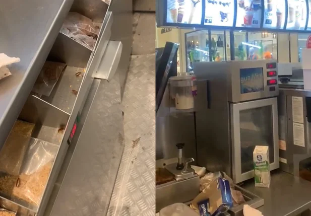 Vídeo mostra baratas em quiosque do MCDonald’s no Teresina Shopping