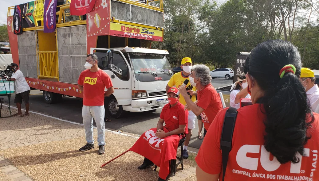 A manifestação acontece nesta manhã