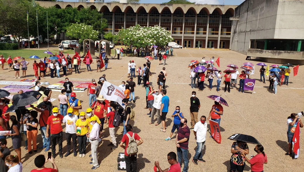 A manifestação reuniu críticos ao Governo Bolsonaro