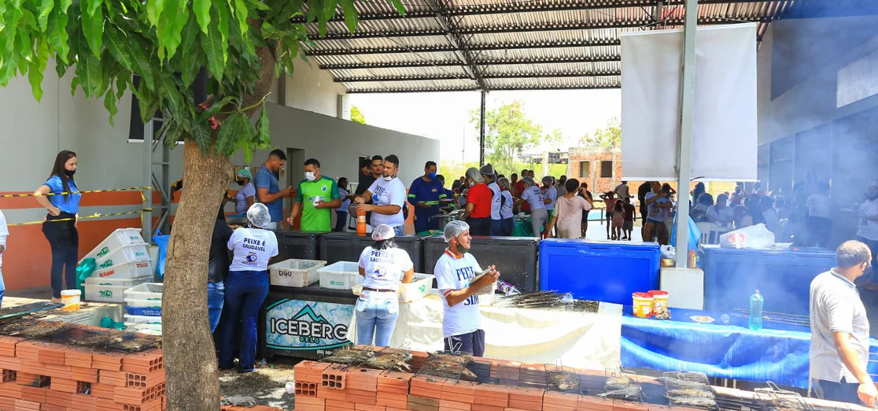 Ação no mercado do peixe