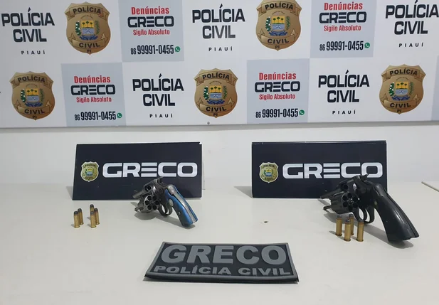 Armas apreendidas pelo Greco