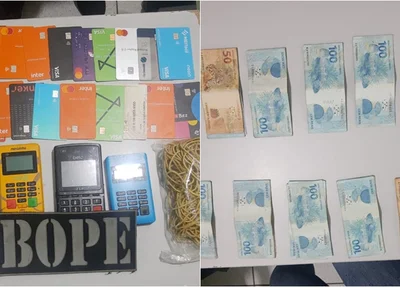 BOPE apreende cartões de crédito e dinheiro em Parnaíba