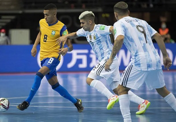 Brasil caiu diante da Argentina no Mundial de futsal