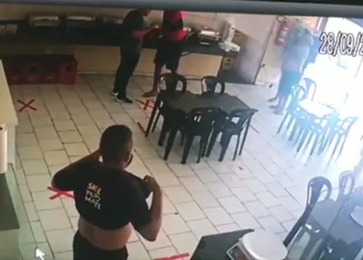 Câmeras registram arrastão em restaurante na zona sul de Teresina