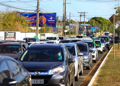 Carreata em prol do presidente Bolsonaro