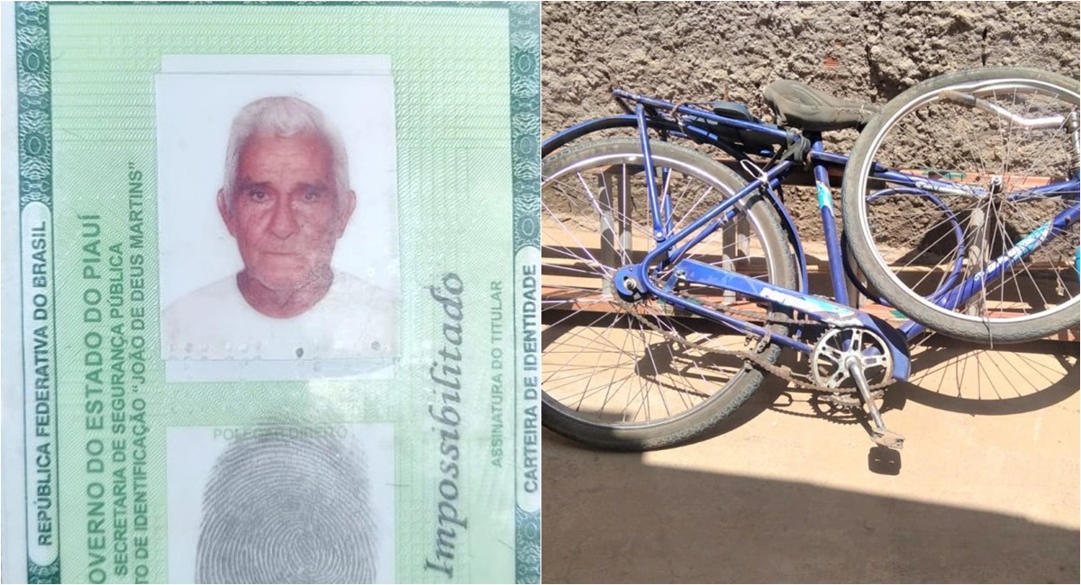 Ciclista idoso morre atropelado em Olho Dágua