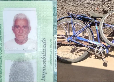 Ciclista idoso morre atropelado em Olho Dágua