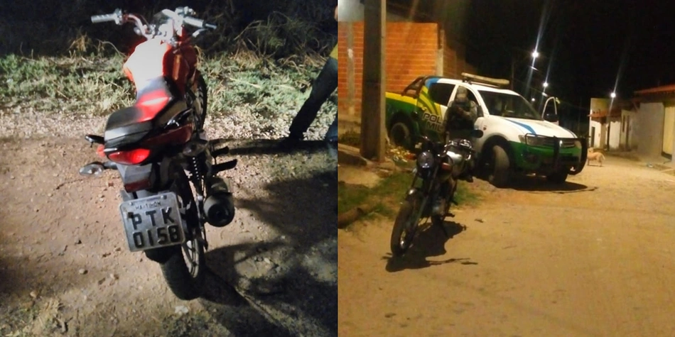 Duas motos roubadas recuperadas pela Polícia Militar