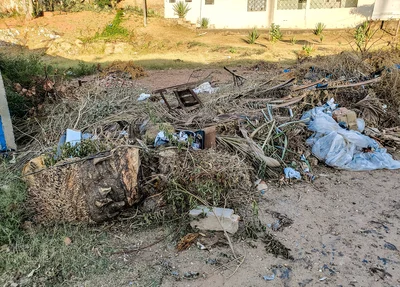 Local onde o lixo foi jogado de forma irregular