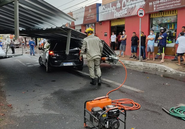 Local onde ocorreu o acidente com a estrutura