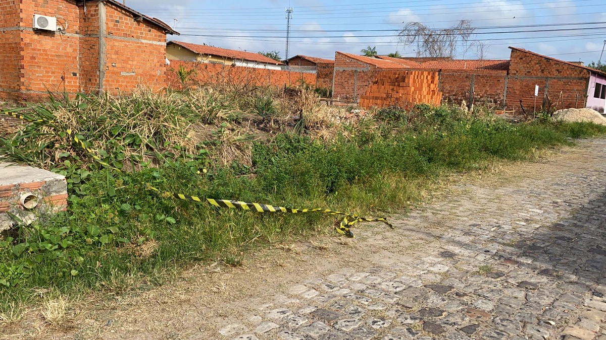 Local onde ocorreu o crime no Residencial Manoel Evangelista