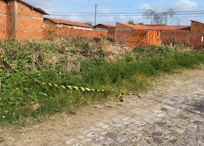 Local onde ocorreu o crime no Residencial Manoel Evangelista