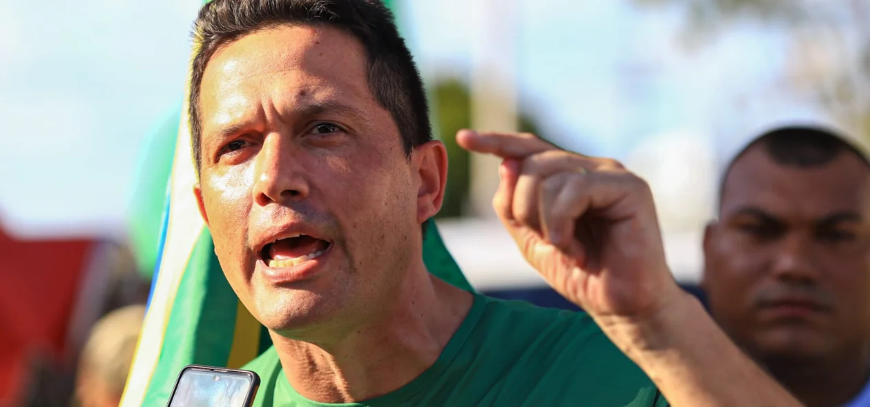 Major Diego Melo esteve na manifestação