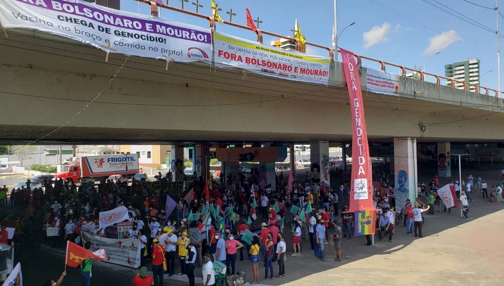 Manifestação contra Bolsonaro, em Teresina