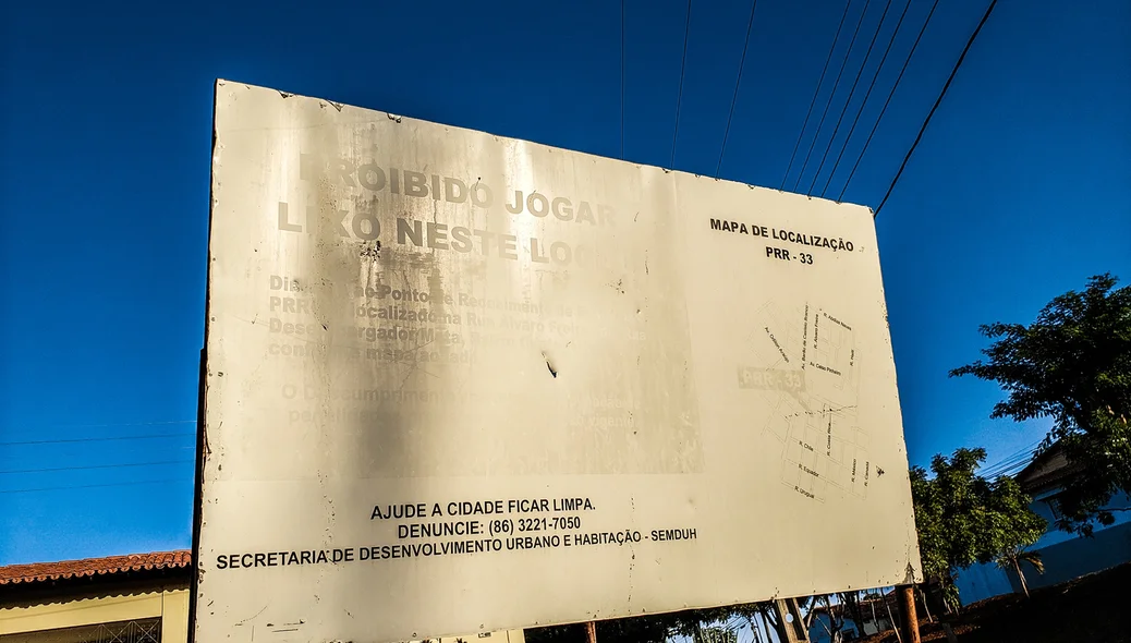 Mesmo com o aviso, ocorreu descarte irregular de lixo