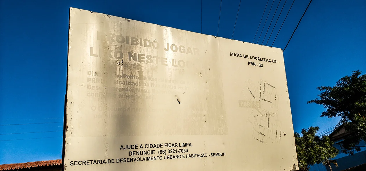 Mesmo com o aviso, ocorreu descarte irregular de lixo
