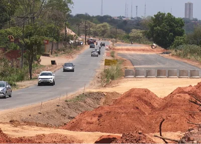 Obras da Via Sul na Estrada da Alegria