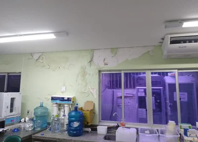 Paredes do Lacen estão em péssimas condições