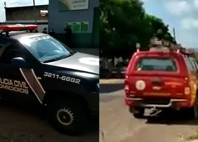 Polícia Civil e Corpo de Bombeiros foram até o local